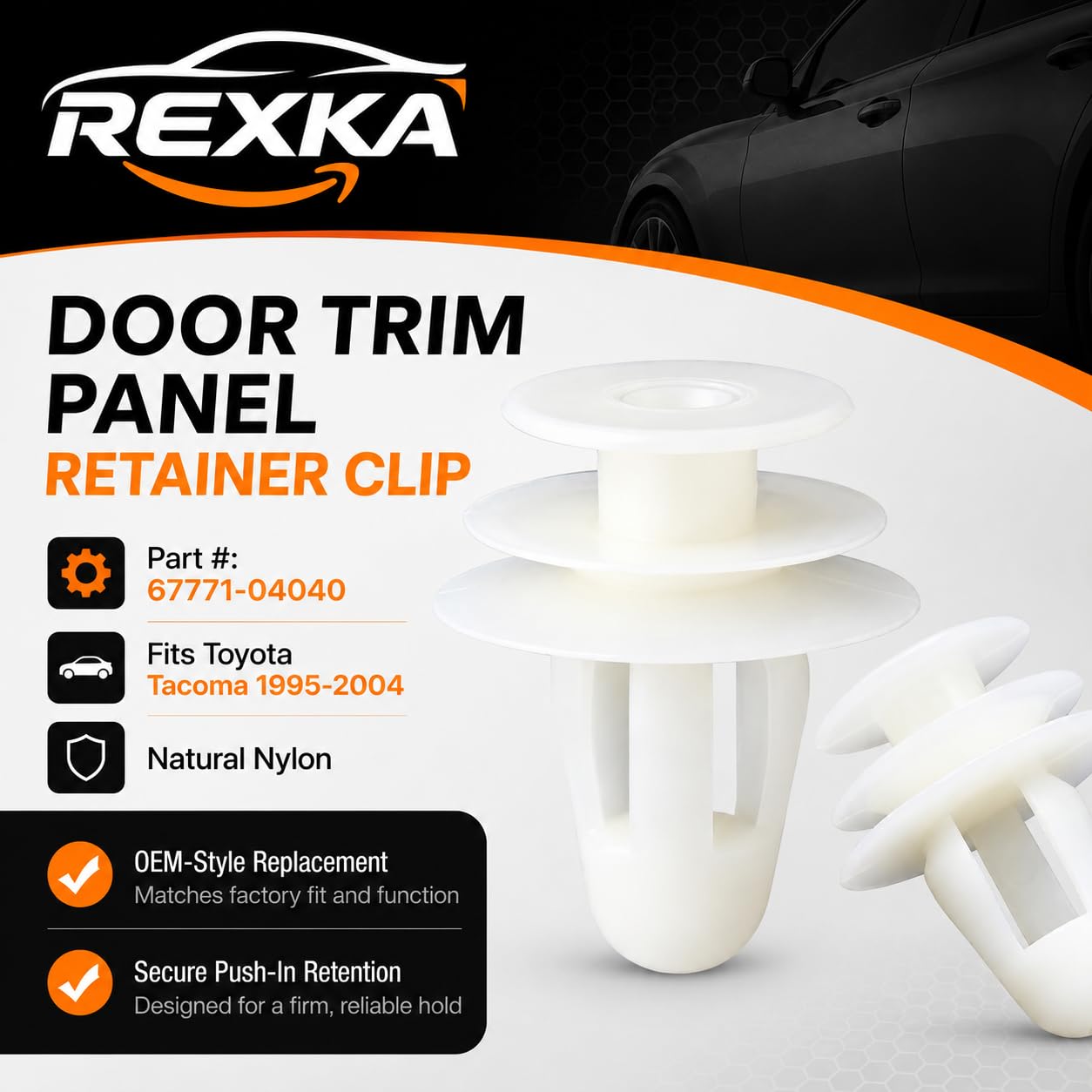 Amazon.com: Rexka 30pcs Door Trim Panel Retainer Clip 67771-04040