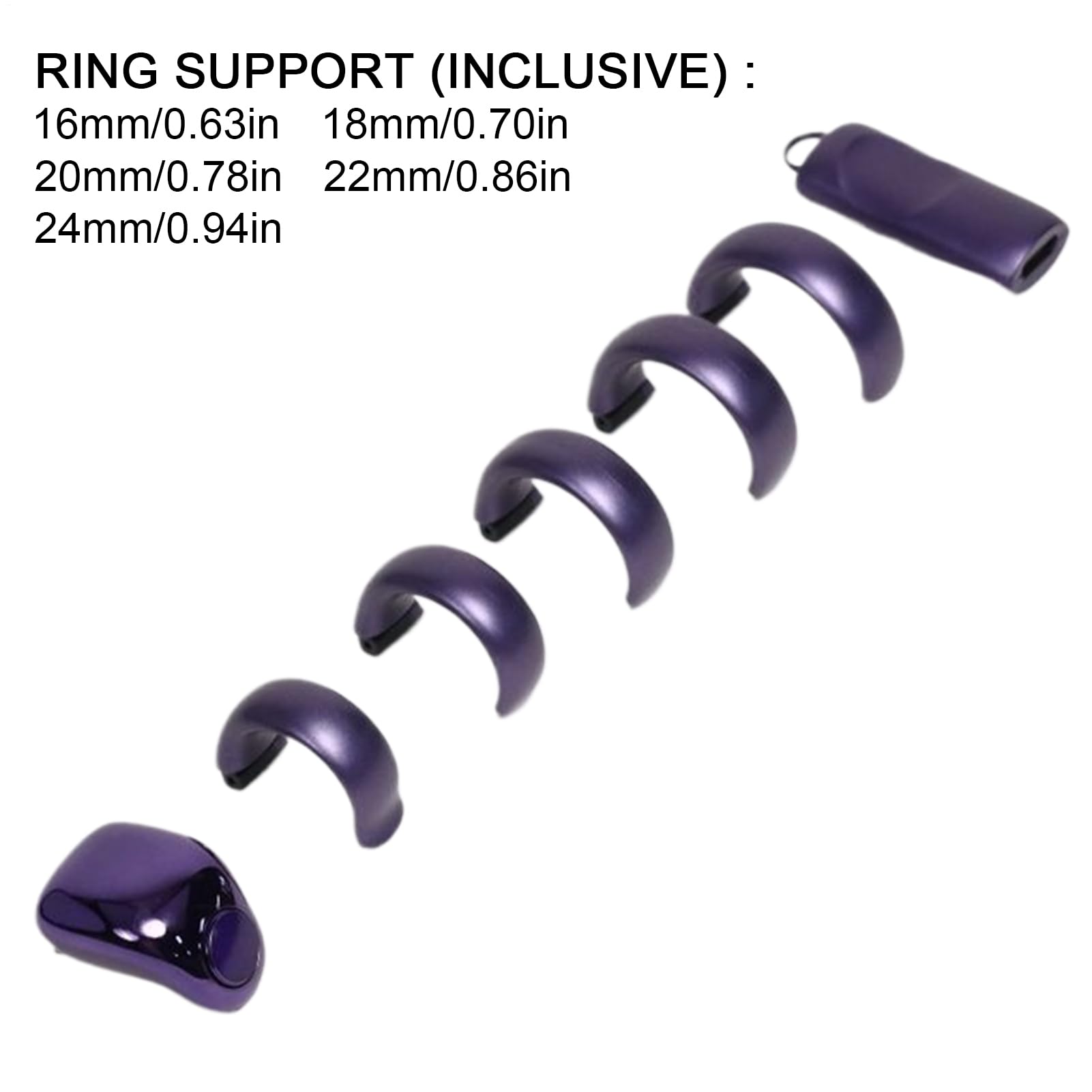Smart Ring Counter, Contatore di conteggio indossabile, 24 mm/16 mm/0,63 pollici, clicker elettronico per dita, design compatto impermeabile, 5 opzioni di dimensioni, per preghiera, meditazione
