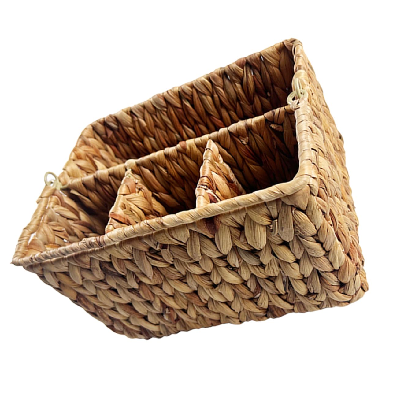 Sosoport Cesta Para Cubiertos Tejida Multifuncional, Tamaño Mediano, Material De Fibra Natural, Organizador De Escritorio Versátil Para Uso Doméstico y Almacenamiento De Utensilios