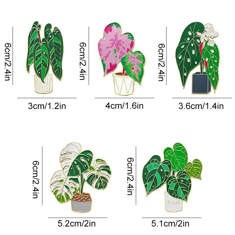 Imán decorativo de hoja de planta Monstera para refrigerador miniatura 2