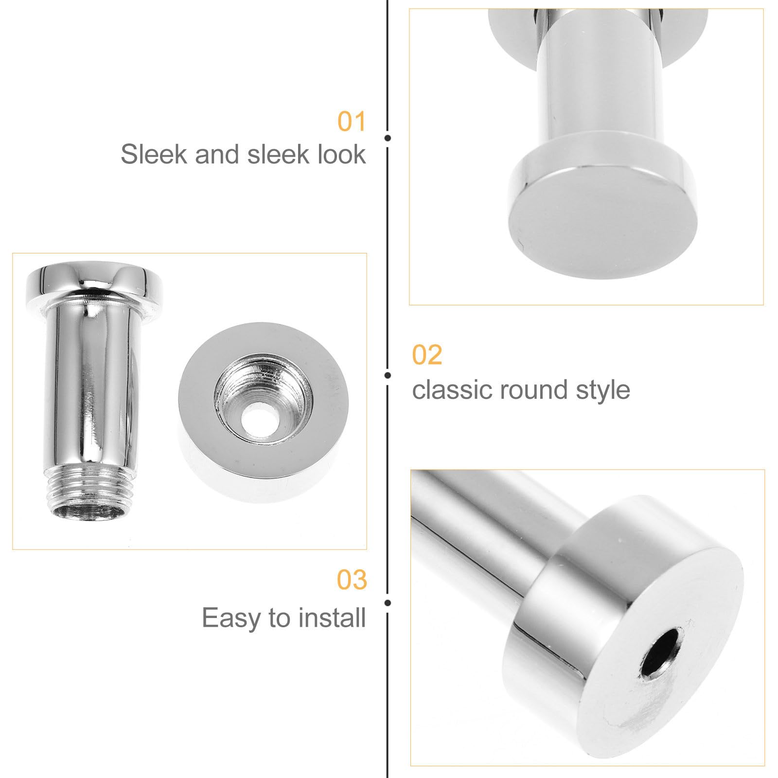 6piezas Ganchos Redondos De Baño Accesorios De Ducha Para Toallas y Abrigos Gancho De Latón Resistente Colgadores De Pared Para Uso Baño y Cocina
