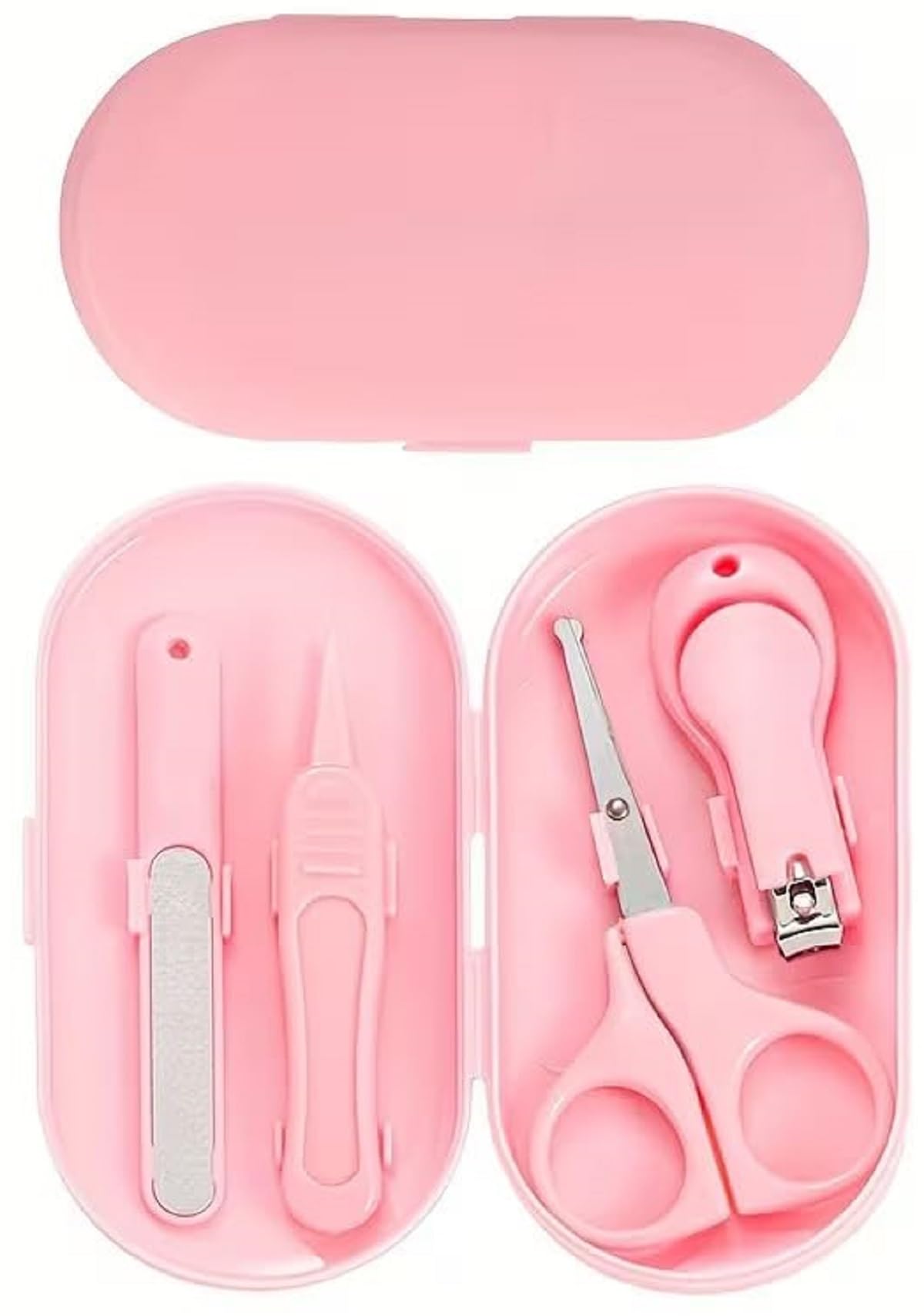 SHUTTLE ART Baby Nail Grooming Kit (Pink), Baby Nail Cutter, 4-in-1 Nail Care Set with Clipper, Scissors, Nail File & Tweezer, Safe Trimming Kit for Babies, Compact and Travel-Friendly Baby Care Kit-image-37