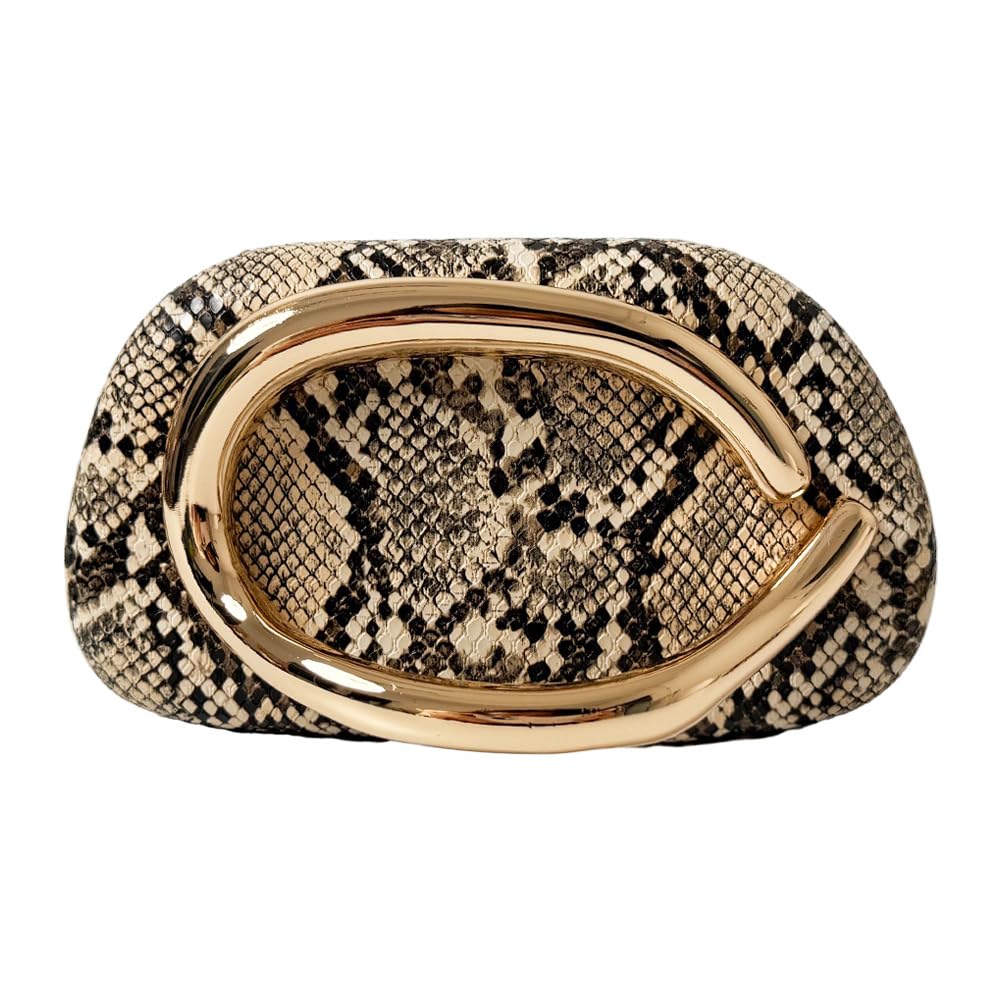 Clutch Purses for Women Chic Snake Print Evening Bag Formal PU Leather Purse Designer Handbags for Wedding Party Prom
