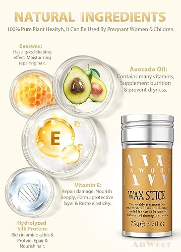 Miniatura 14 de Barra de cera para el cabello, barra de cera para el cabello, niños y mujeres, accesorios para el cabello para mujeres y niñas, máquina de moños