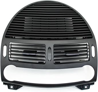 Car Front Dashboard Air Conditioning Central AC Vent Air Vent Grille Panel Cover Compatible with Mercedes Benz E Class W211 2003-2008Black