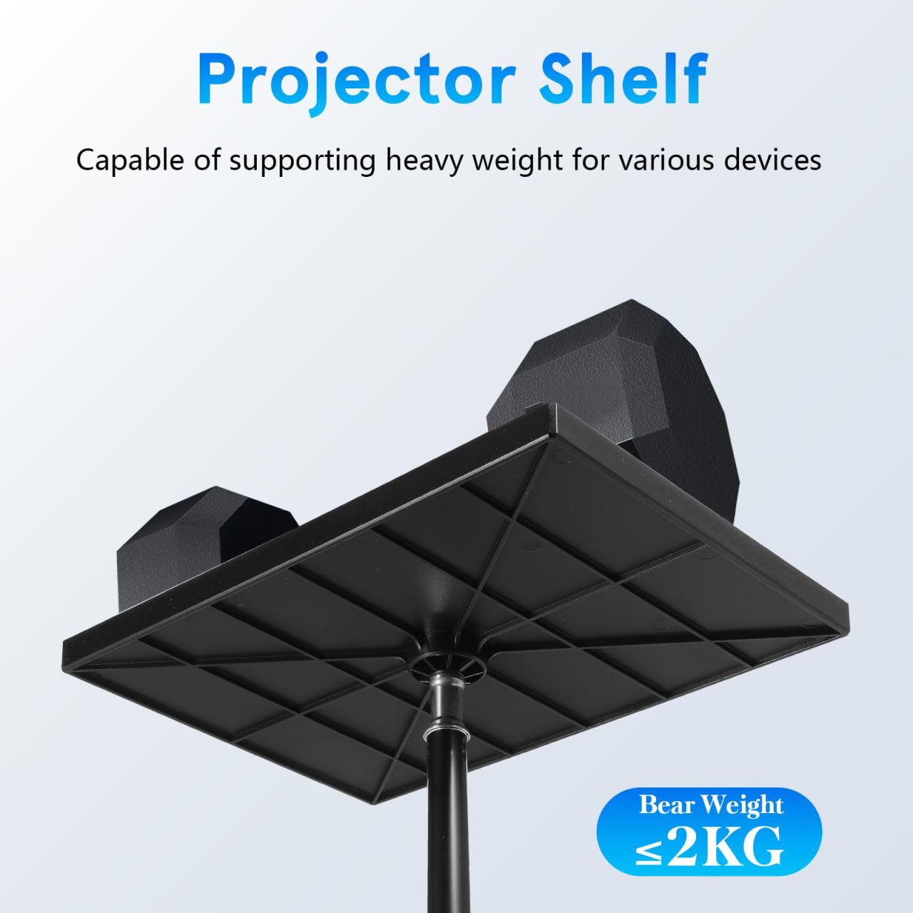 BESPORTBLE Soporte para proyector de altura regulable hasta 1 m, trípode con estante para proyector y portátil, soporte portátil para proyector para cine en casa, oficina y presentaciones al aire