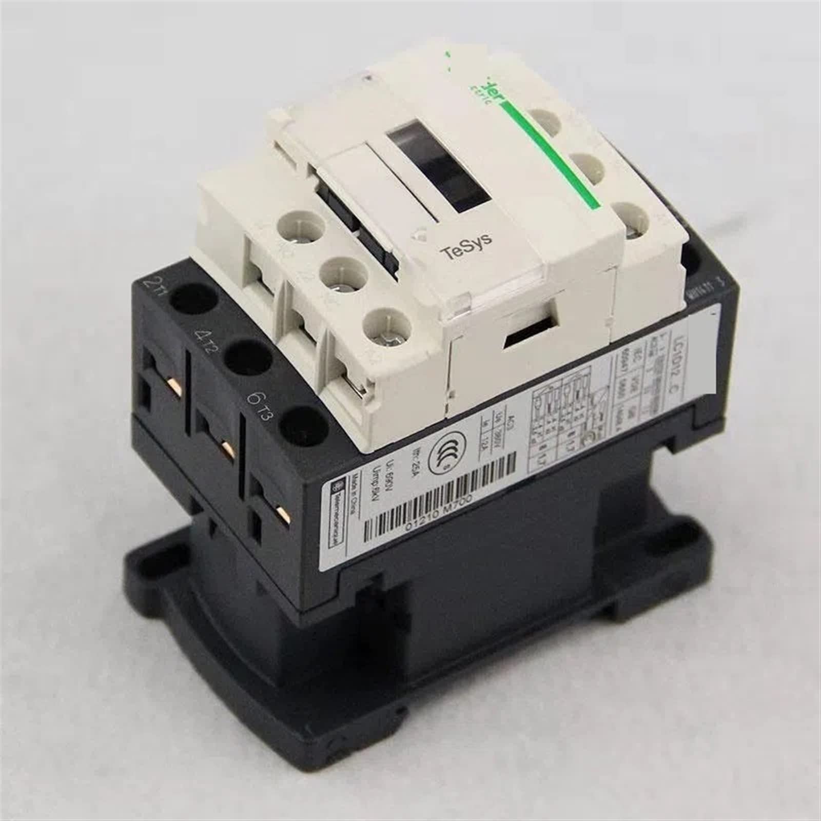 Contactor trifásico de 220 V CA, 3 Polos, 50/60 Hz, 3P, Controlador Interruptor Montaje en riel, 1 NA, NC, Voltaje Bobina: 24, 110, Unidad(Lc1d32,24V)