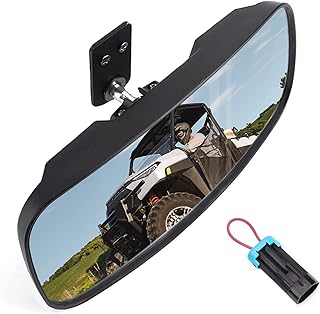 KEMIMOTO Rear View Mirror Compatible with Polaris Ranger 500 570 900 XP 1000 XP/Crew 2017-2023 with Factory Drop Down Mounting Tab, UTV Panoramic Mirror OEM#2879969