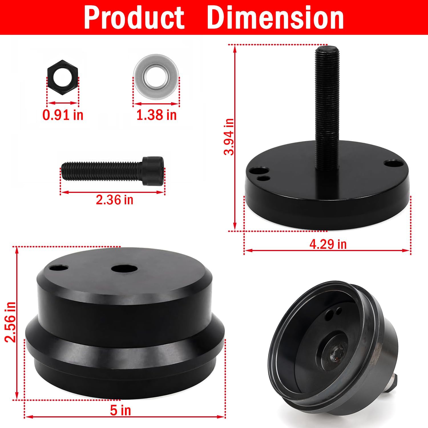 303-1514 Rear Crankshaft Seal Installer Tool Fit for 2011-2021 Ford Super Duty F250/F350/F450/F550 6.7L Power Stroke Diesel & 2016-2021 F650/F750 6.7L Power Stroke Diesel - Replace ST-138