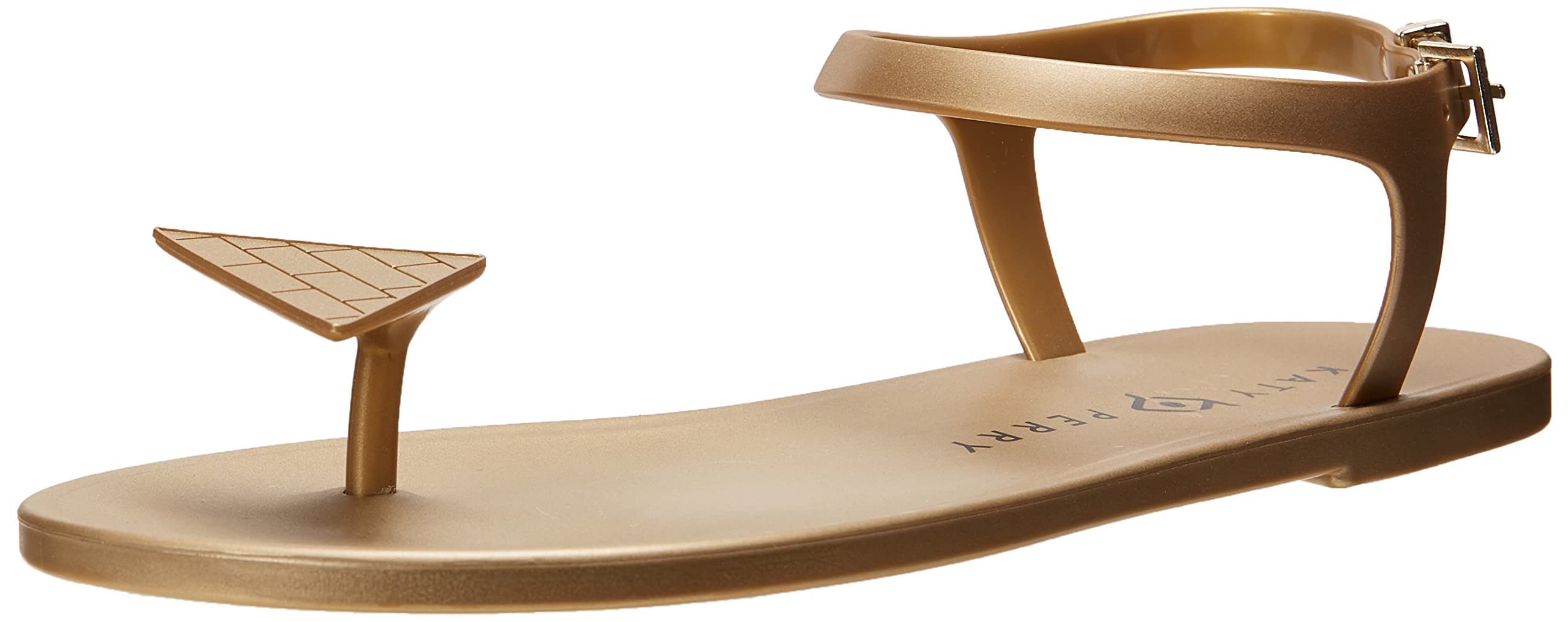 Katy PerryWomen's The Geli Flat Sandal, Pyramid, 6, Gold, 6