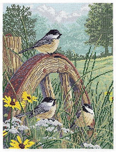 Janlynn Meadow's Edge Cross Stitch Kit-11-inch x inch 14 Count, Other, Multicoloured, 21.59x28.19x1.27 cm