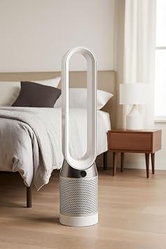 NewDyson Purifier Cool TP07 Smart Air Purifier and Fan + 2 HEPA H13 Filters- White/Silver, Large