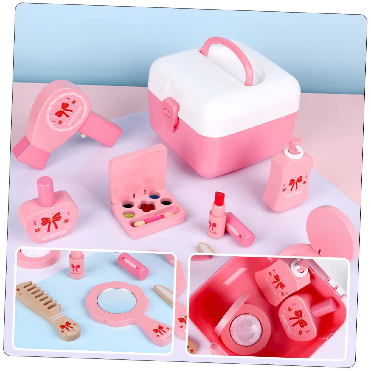 minkissy 1 Satz Interaktives Schminkset für Kindgerechten Accessoires Fördert die Fantasie und Hand Augen Koordination für Kleine Hände Geeignet für Kreative Rollenspiele