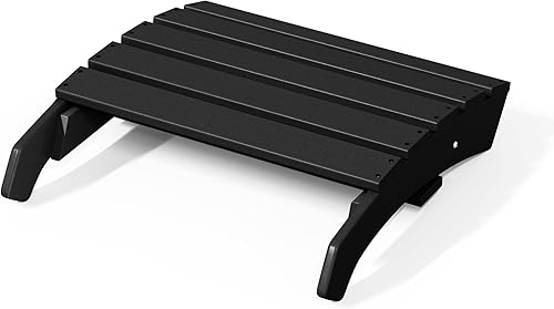 Vista 190 de WestinTrends Otomana para exteriores, reposapiés otomano Adirondack para patio, taburete de madera de polietileno para todo tipo de clima