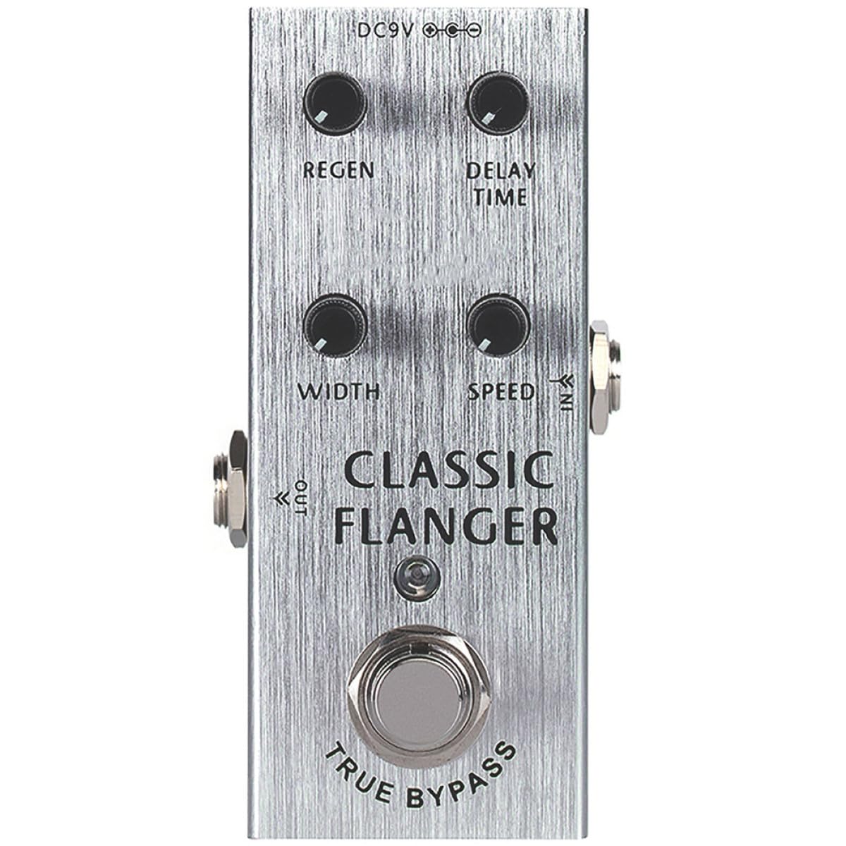Pedale Flanger per Chitarra Elettrica, Effetto Metal Professionale | Argento, Struttura in Metallo, Uso in Performance , Formato Leggero per Musicisti e Apprendisti