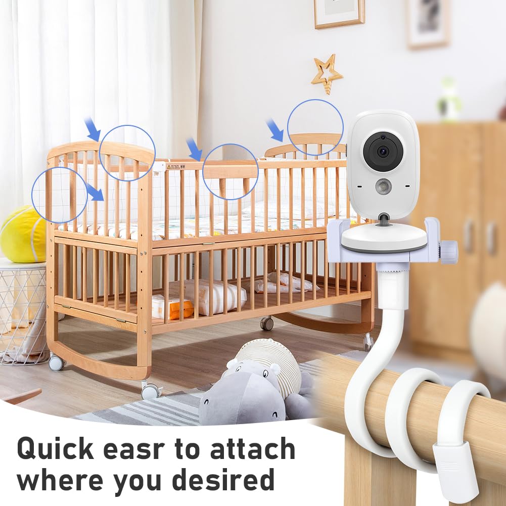 OFFCUP Supporto per Baby Monitor Flessibile Supporto per Potocamera Supporto Universale per Cellulare Pieghevole Compatibile con Philips Avent ieGeek BOIFUN GHB Hellobaby -Supporto Universale - 4
