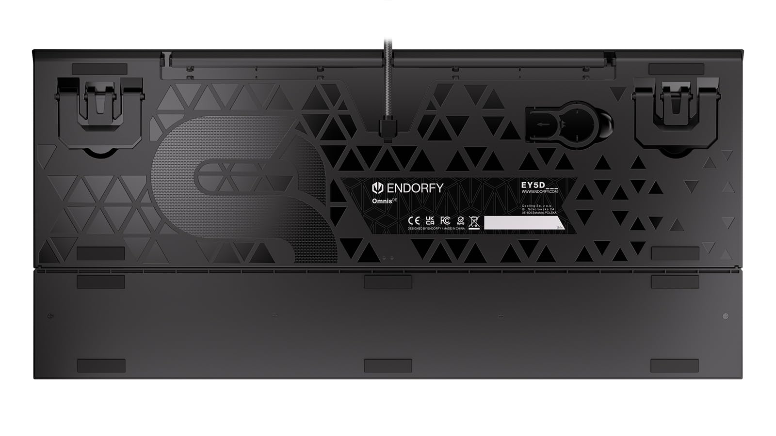 ENDORFY Omnis DE Kailh Red, switch meccanici Kailh Red, poggiapolsi magnetico, tastiera meccanica full size, layout Tedesco QWERTZ, EY5D027