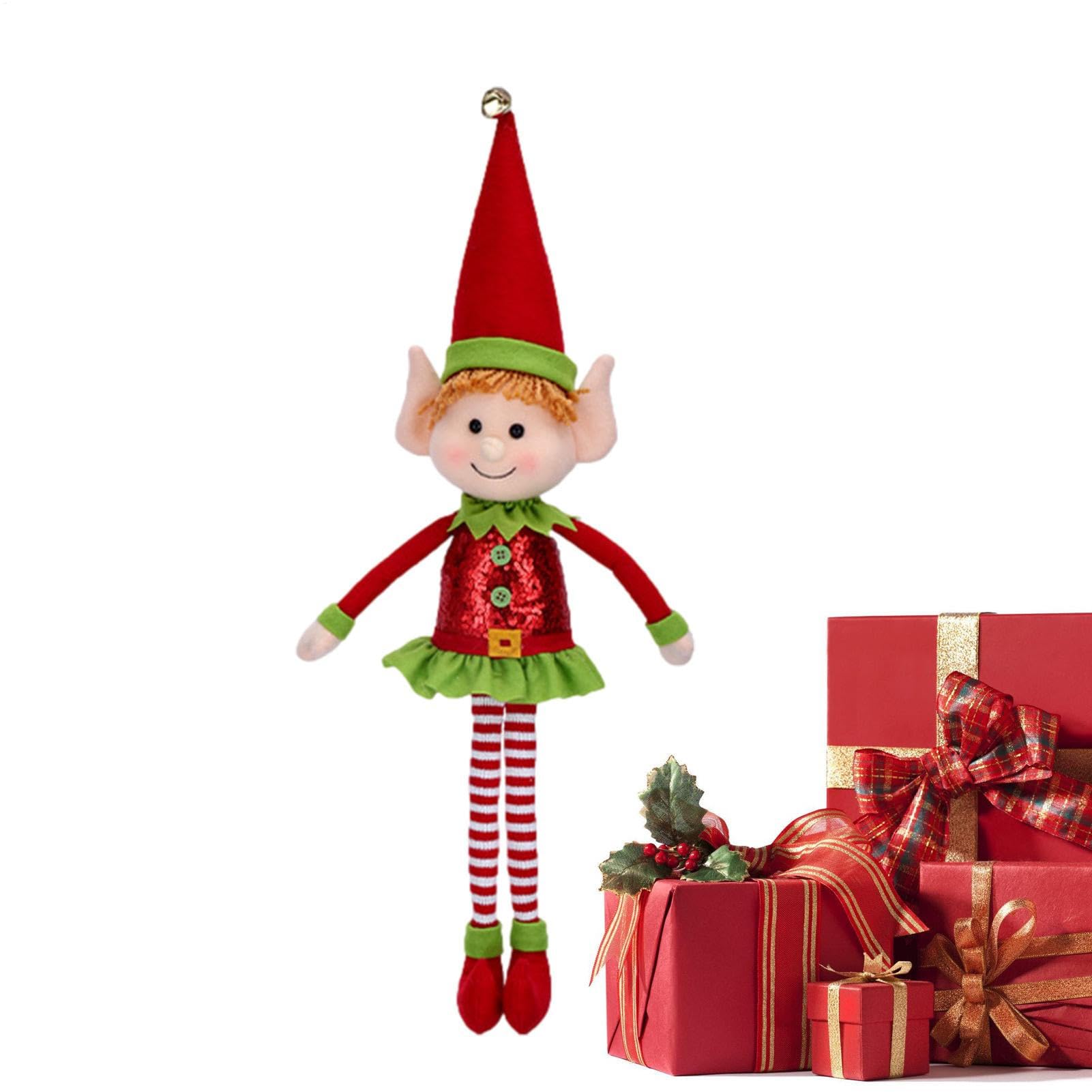 – Plush Christmas Elves, Cute Long Leg Elves Doll Tree Ornaments, Desktop Decoration Figures for Wedding Home Windowsills Festival Dining
