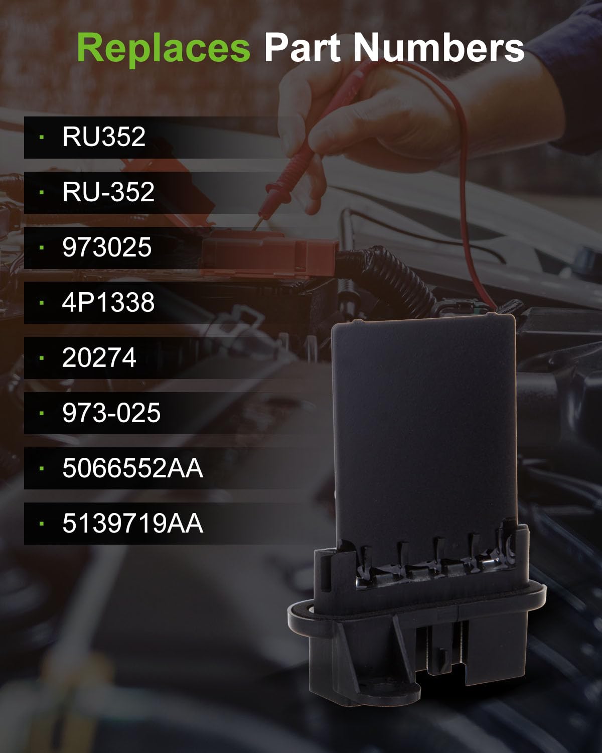 Resistor Del Soplador De Calefacción Para Jeep TJ Y Wrangler 2002-2006 – Reemplazo Directo Y Fácil De Instalar