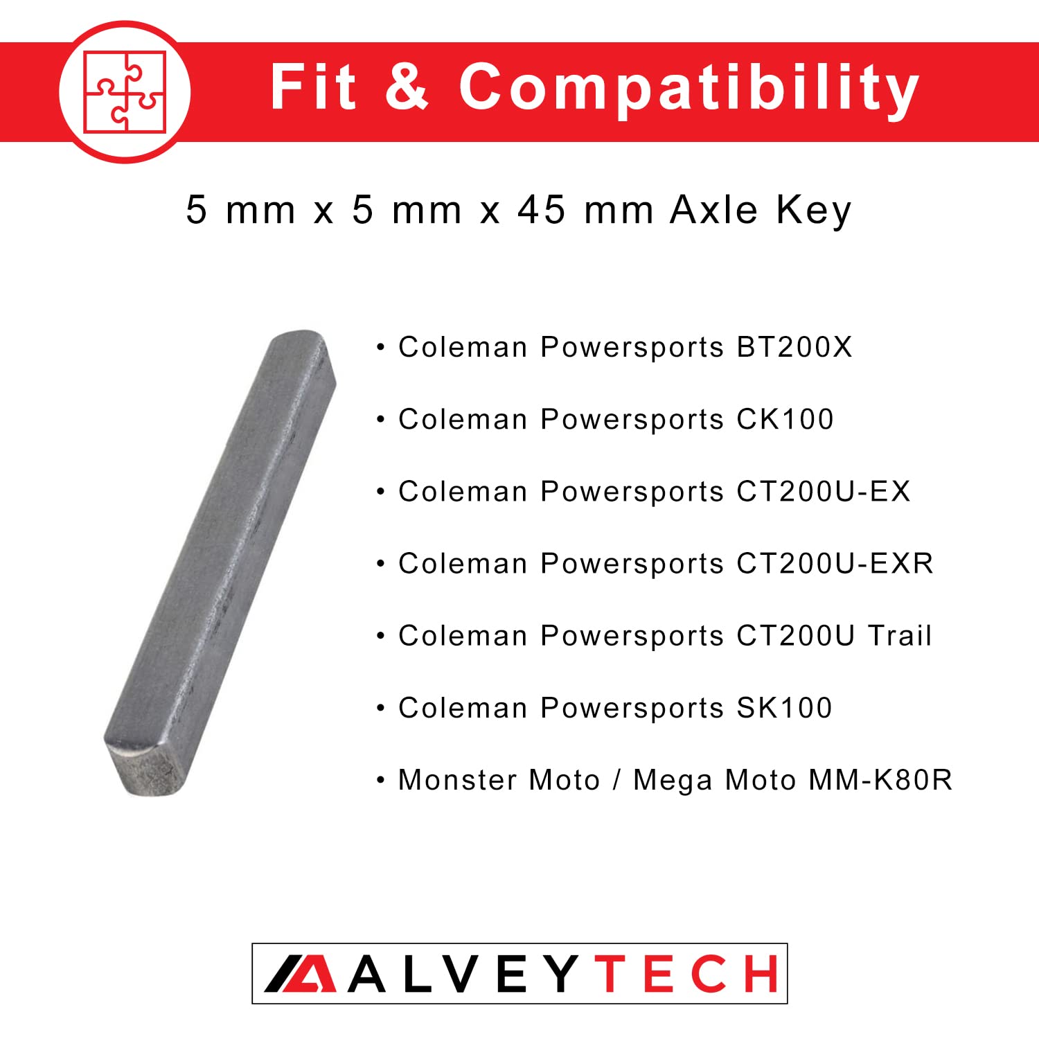 AlveyTech 5 mm x 5 mm x 45 mm Axle Key, Axle Tools - Amazon Canada