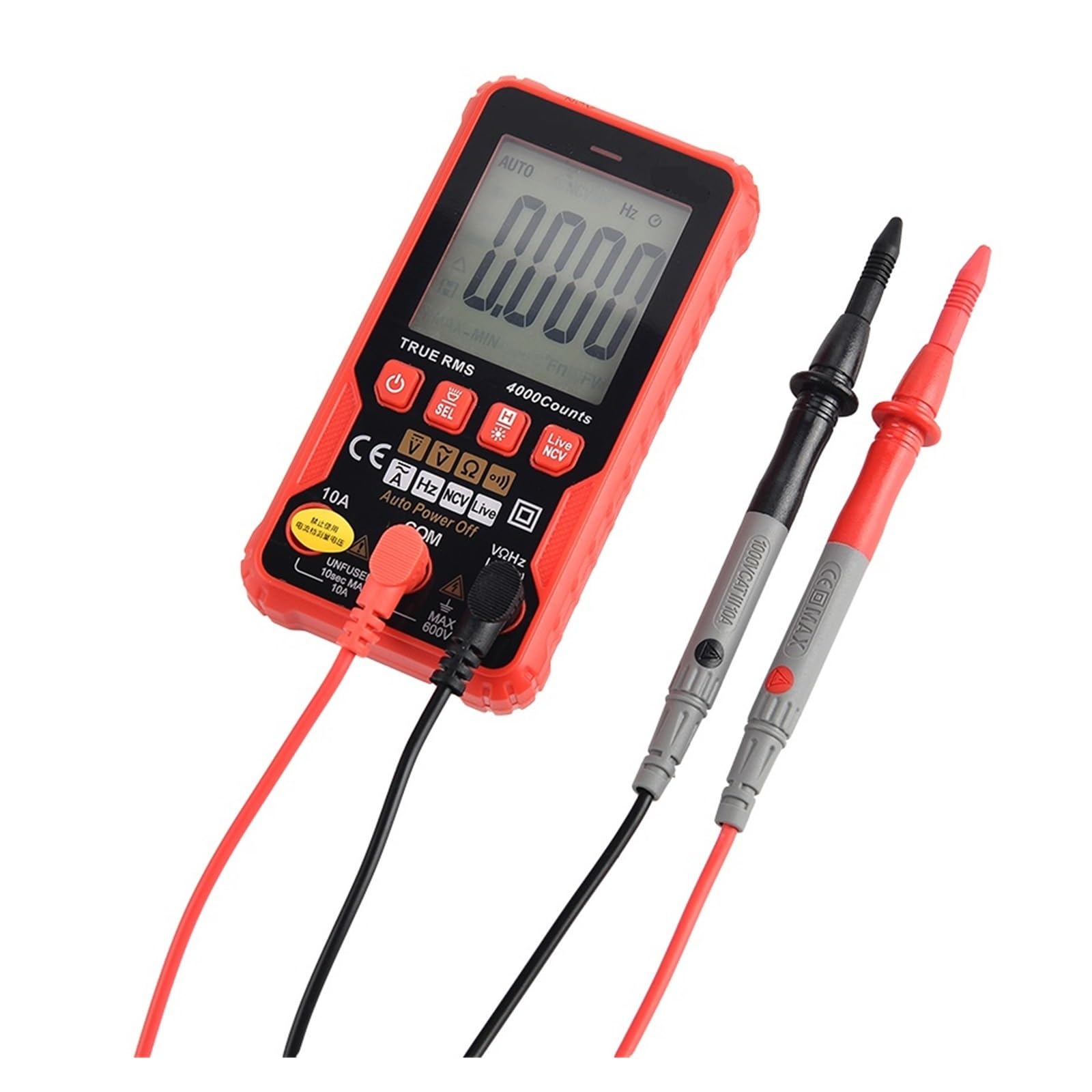 Cyfrowy Multimetr 4000 Zlicza Ture AC DC NCV Inteligentny Tester Ohm Pojemność Miernik Napięcia Szybko Dokładnie Łatwy Odczyt