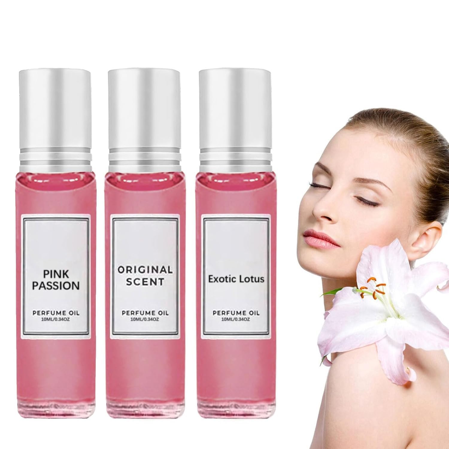 Pheromone Perfume Women, Roll-On Pheromone Perfume, Enhanced Scents Pheromone Perfume, Release Unique Charm, Pheromone Women's Fragrances (3 Pieces)