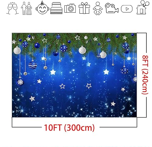 Miniatura 7 de Mocsicka Telón de fondo rojo de Navidad, vacaciones de invierno, estrellas brillantes, decoraciones de fiesta de Navidad para fotografía, Año Nuevo,
