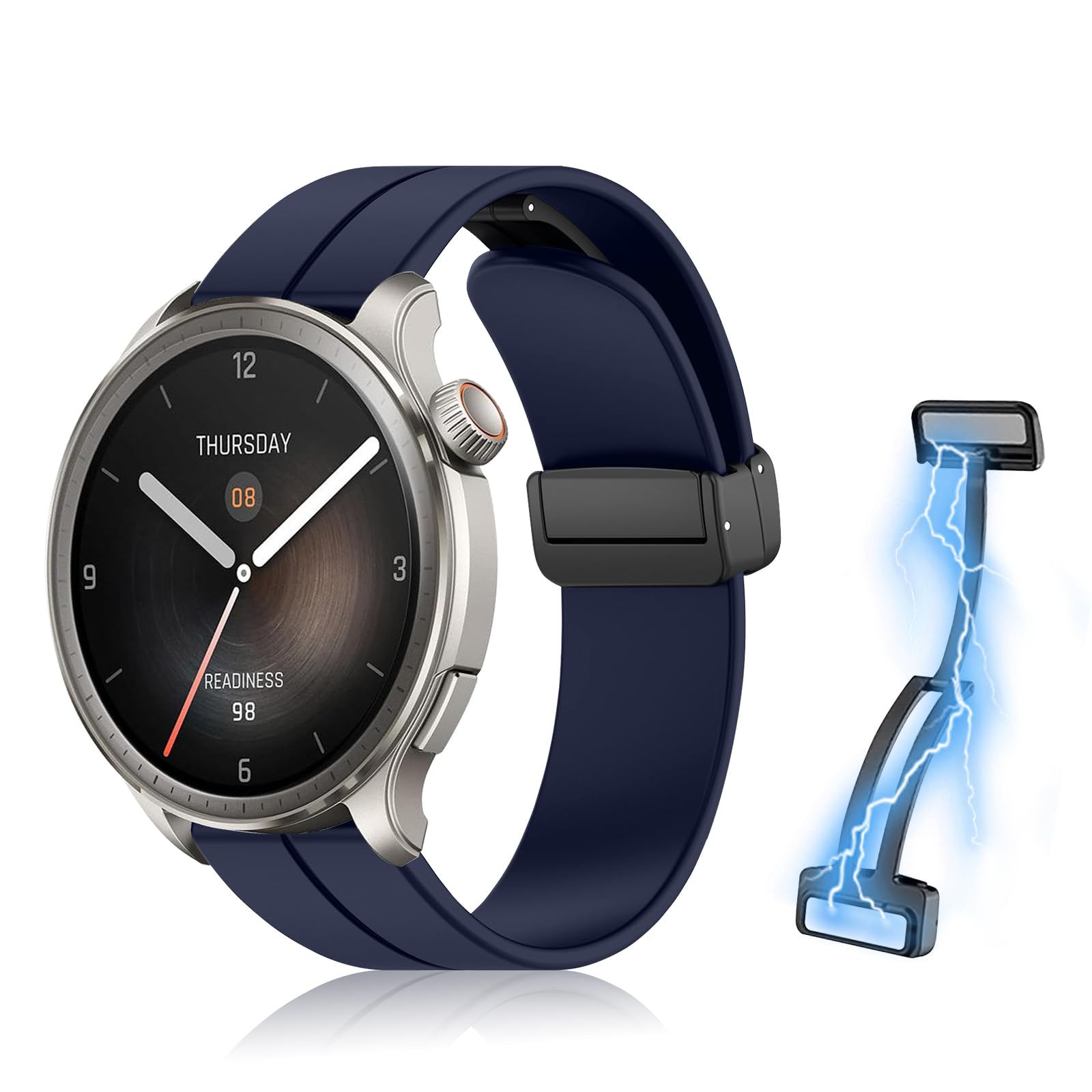 Amazon.co.jp: [RicYeel] 22mm 磁気付き シリコンバンド Amazfit  