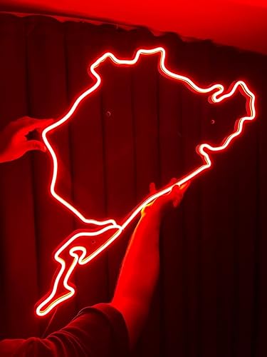 Letrero de neón de circuito F1 para pared, dormitorio, decoración del hogar, letrero de neón de personalidad de ATOTMVE personalizado, luz LED de