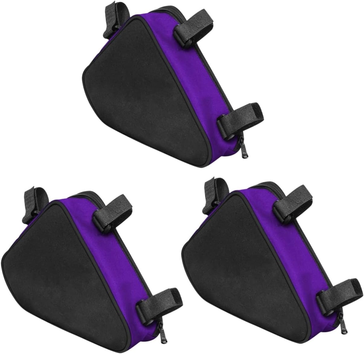 3pcs Bike Bag Pouch Front Frame Cycling Phone Storage Bag for Mountain Easy to Install Deep Convenient for