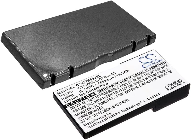 Battery Replacement Compatible for Nintendo 3DS, CTR-001, MIN-CTR-001,