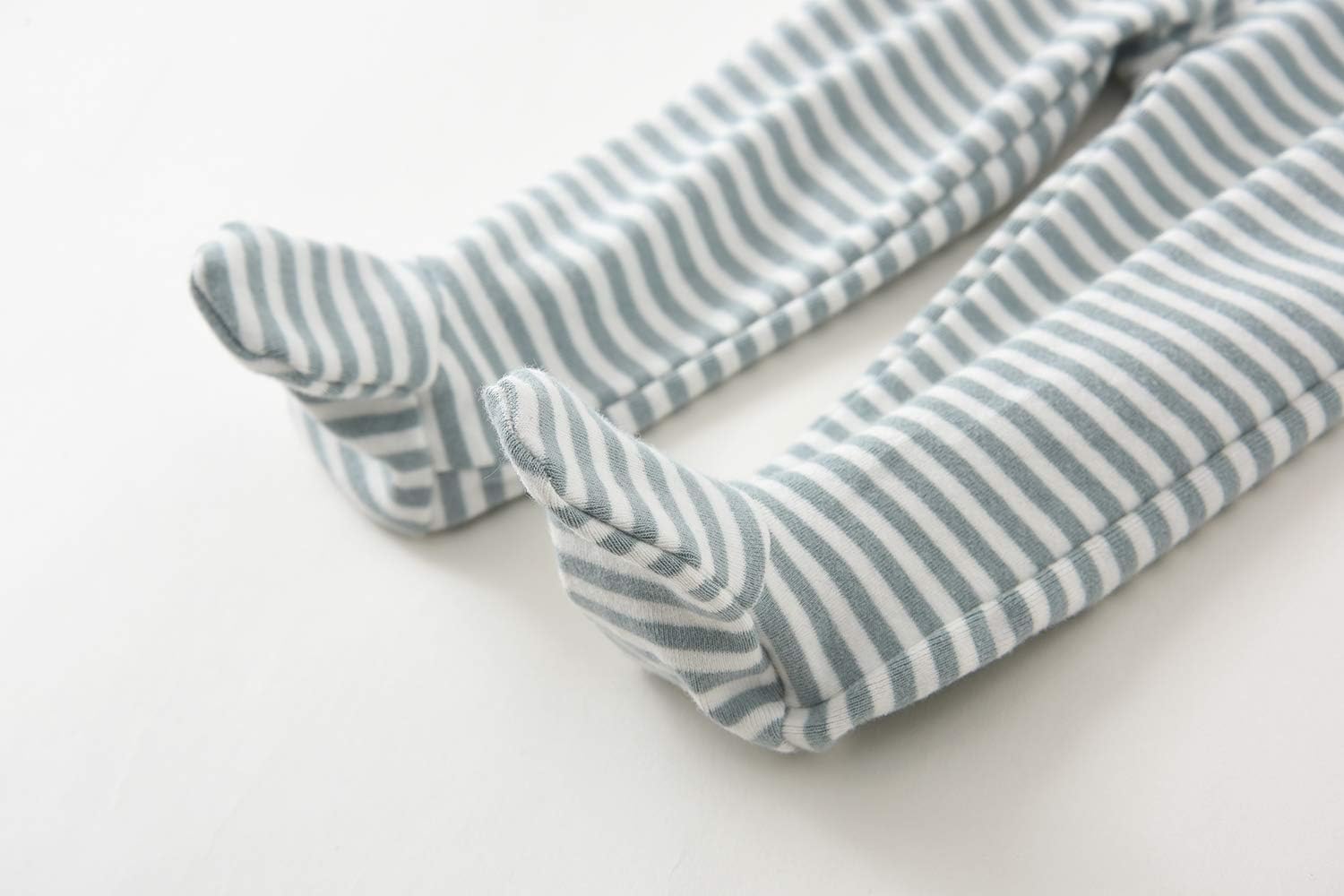HahaNice Lot de 2 pantalons pour bébé avec pieds pour nouveau-né de 12 mois