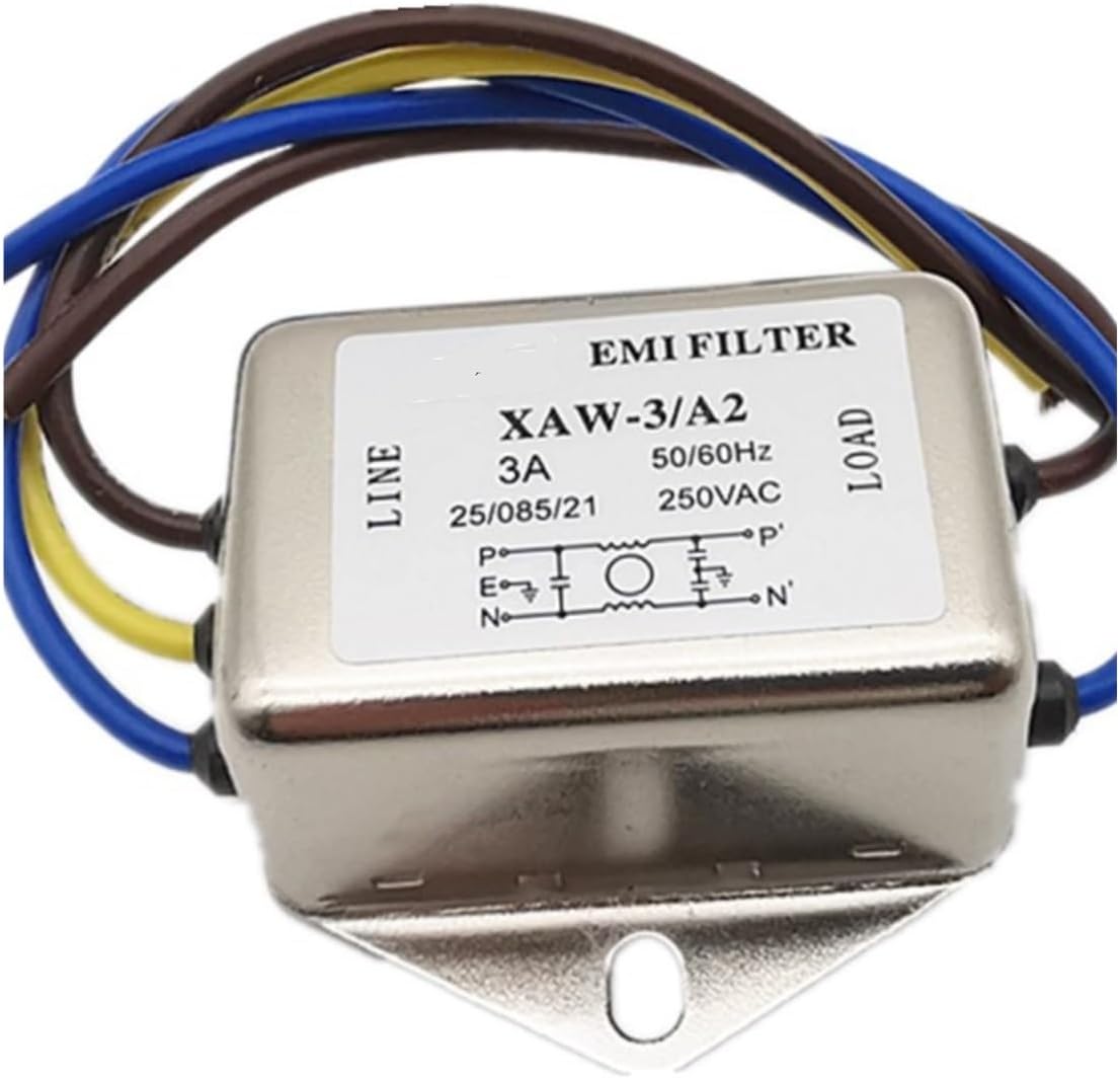 Power Filter XAW-6/A2 6A 3A 220V Single-Phase Lead electromagnetic Anti-Interference(XAW-6/A2 6A)