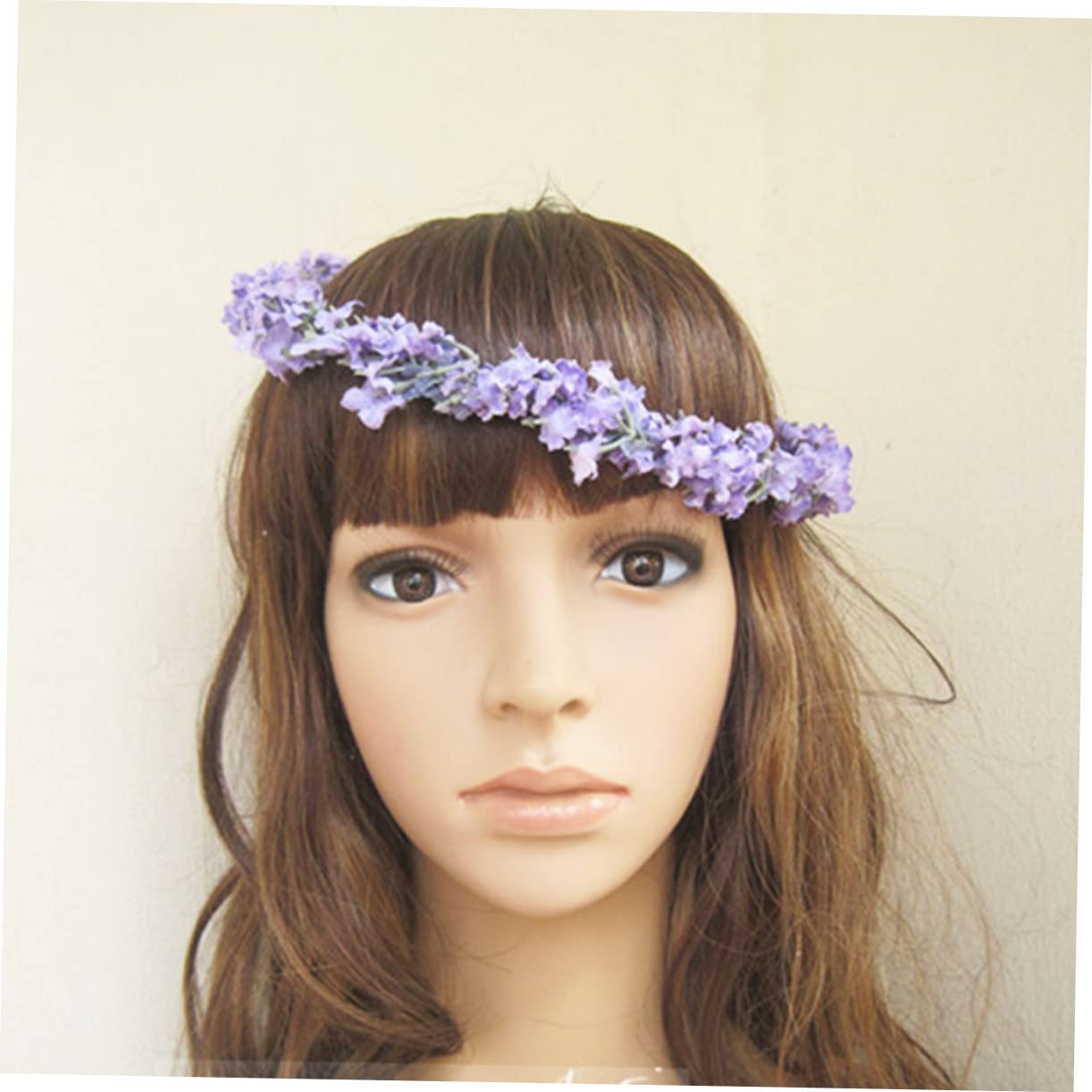 Floral Headband Set 3Pcs Realistic Flower Crown Hair Accessories for Women Girls Wedding Beach Vacation Party Decoration