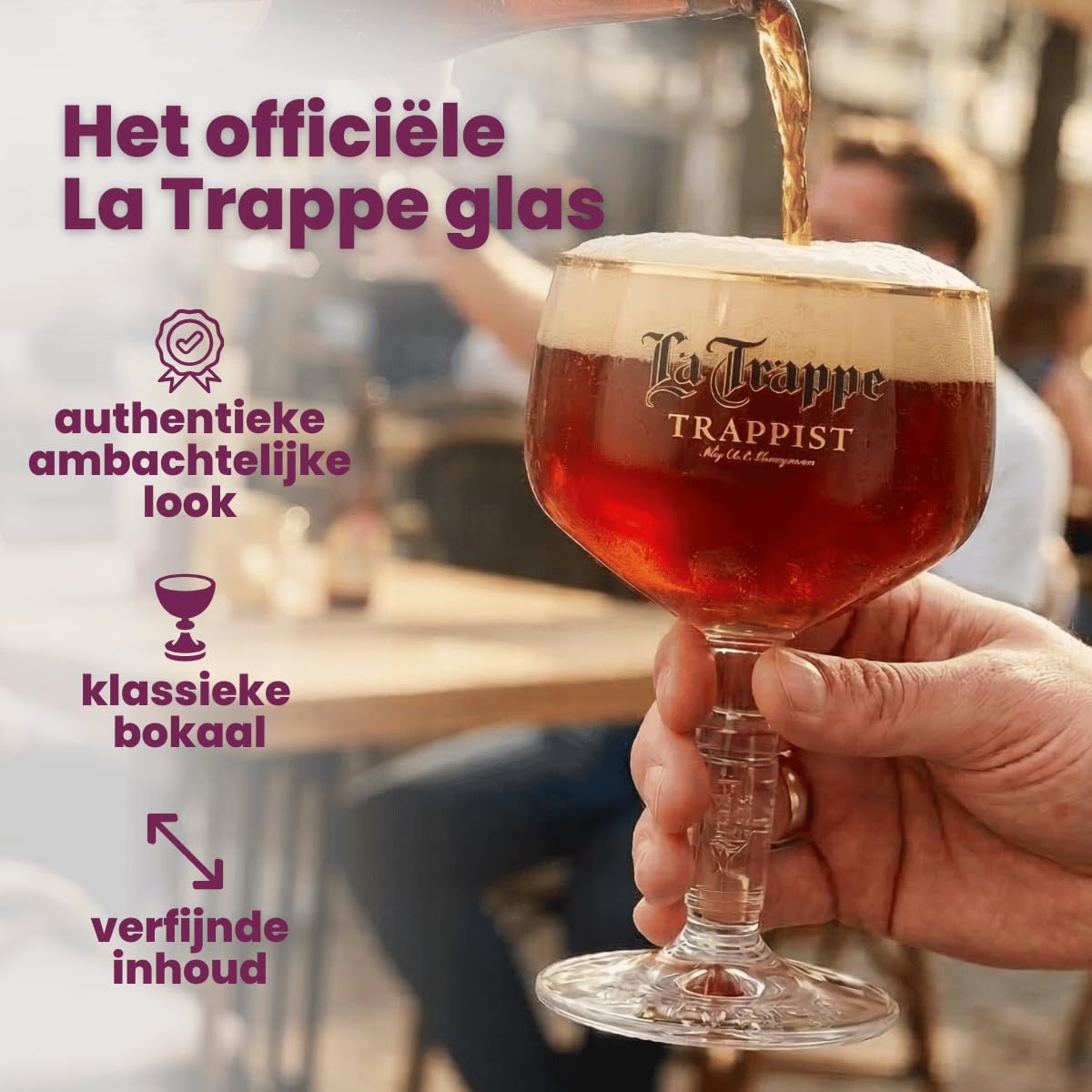La Trappe Bicchiere da birra Bokaal 250 ml, 2 pezzi