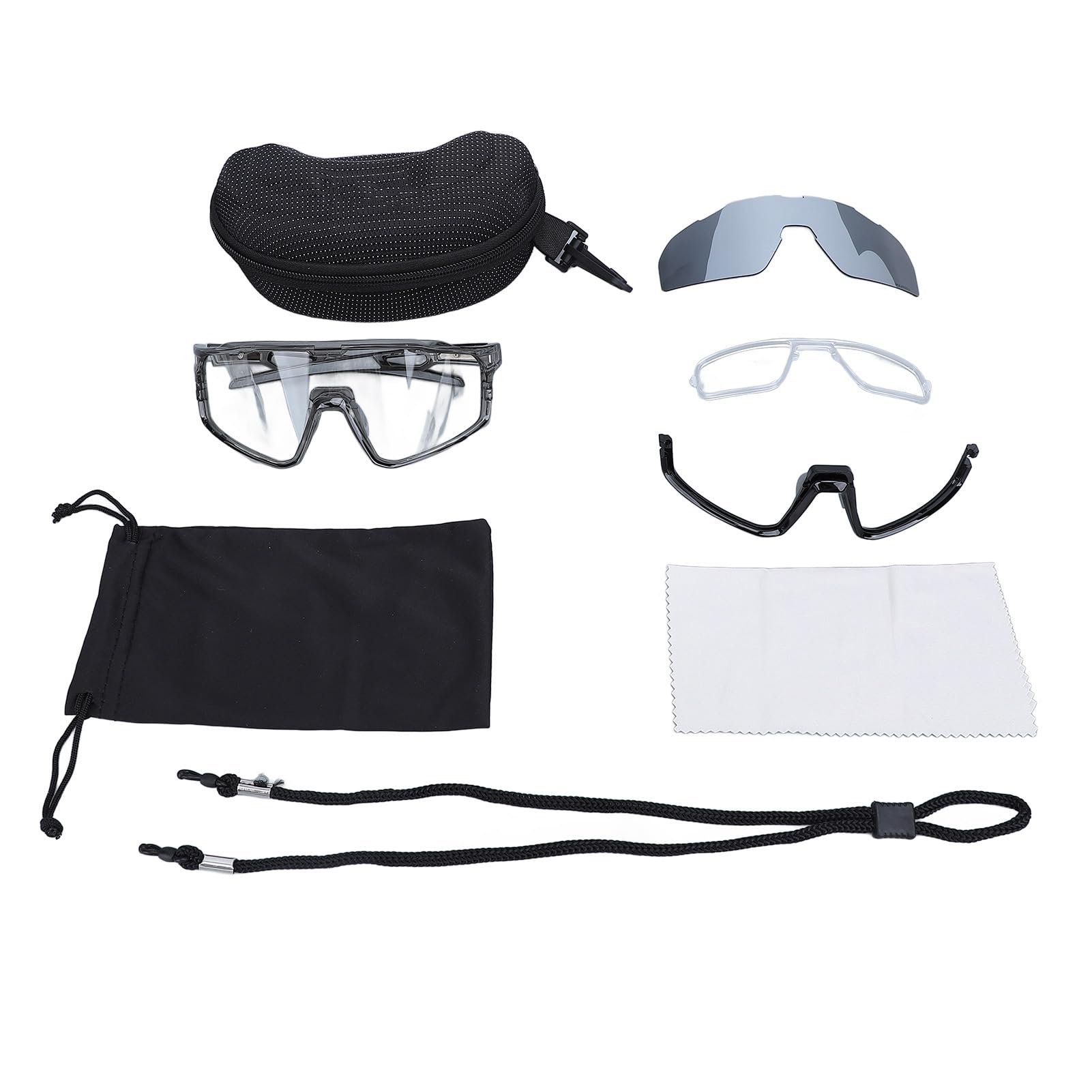 Hidyliu Photochrome Fahrradbrille, UV400, polarisiert, Sport-Sonnenbrille für Rennen, Fahren, Wandern, Herren und Damen, leicht