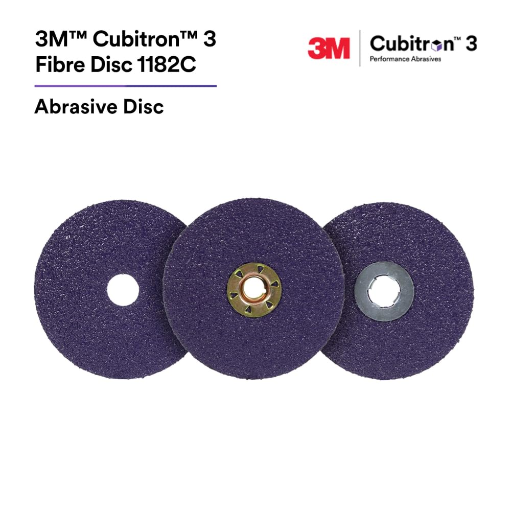 3M™ Cubitron™ 3 Disco de fibra 1182C, 60+, 6 x 7/8 pulgadas, troquel 600T, 25/bolsa