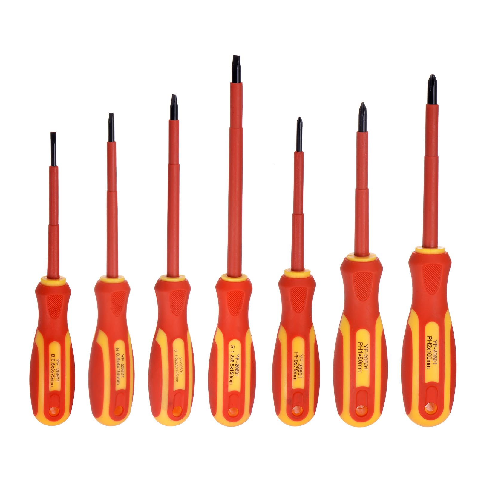 QUARKZMAN 7 Pezzi Cacciavite Isolati SL0.5 SL0.8 SL1.0 SL1.2 PH0 PH1 PH2 A