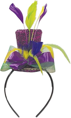 Miniatura 3 de Diadema con sombrero de Mardi Gras, paquete de 2