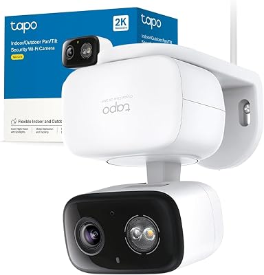 Tapo C216, Mini Cámara de Vigilancia 2K 3MP 360°, Grabación Interior/Exterior, Detección IA y Notificaciones, Tarjeta MicroSD de hasta 512 GB
