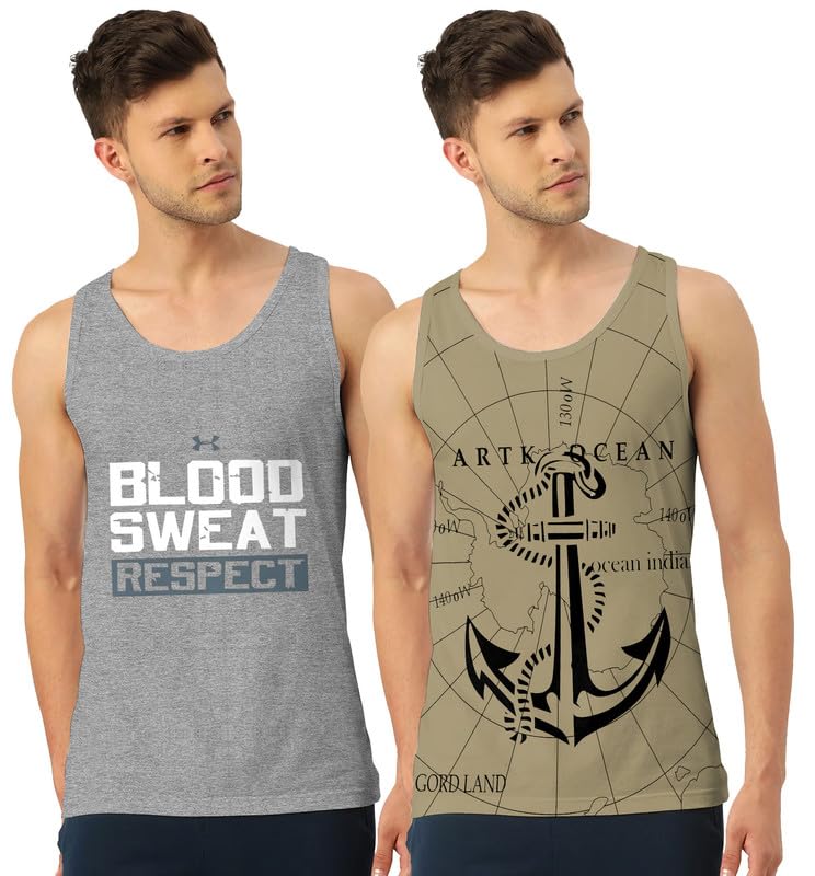 ReoRea Men’s Cotton Printed Vest ReoRea Men’s Cotton Printed Vest