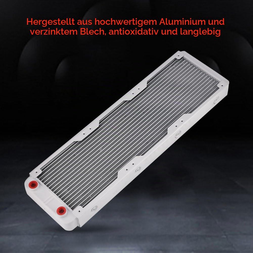 KIMISS Aluminium Radiator Heat, Water Cooling Liquid PC Radiator White Sink Computer Hydro X Exchanger White (240mm) (360mm)