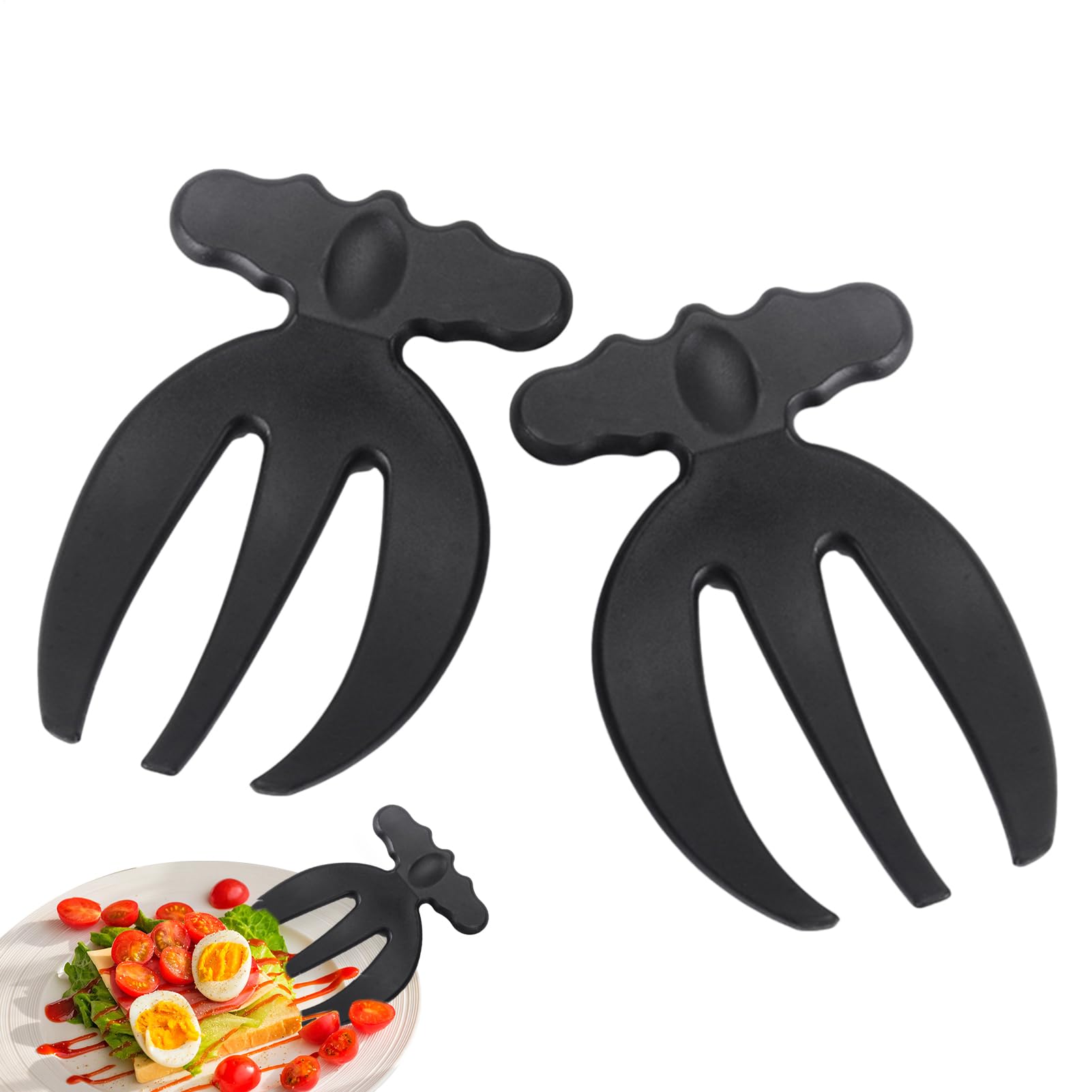 Salad Servers,Portable Kitchen Tossing fork,Salad Utensils for Serving - for Porches Gardens Lawn Party Indoor Courtyards Backyard BBQ Picnic Camping