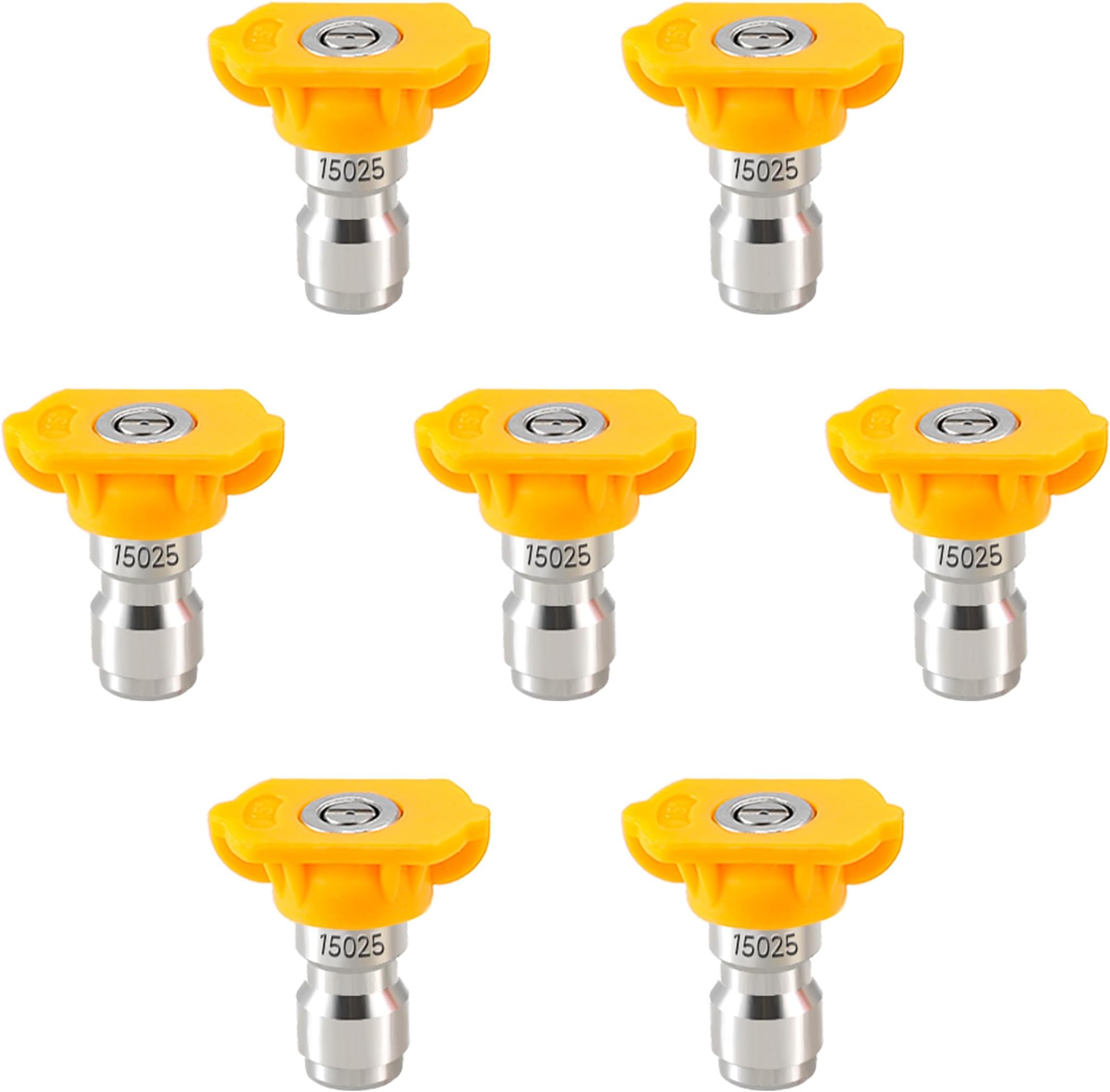 Tool Daily Pressure Washer Tips, 15 Degree Power Washer Nozzle Tips 7 Pack, Yellow, 1/4 Inch Quick Connector, 4000 PSI