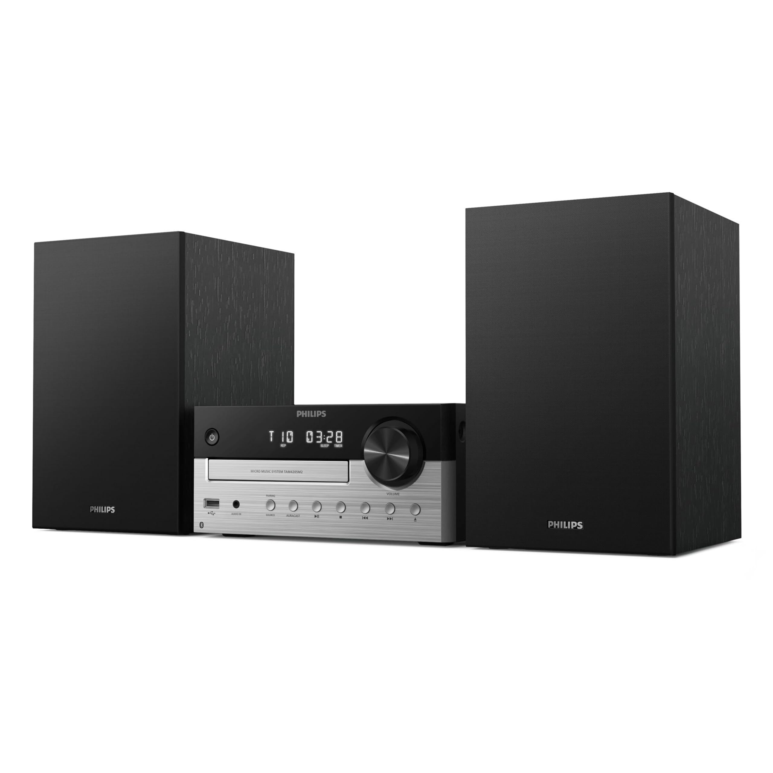 Philips Tam4205m2 Bt Micro 60W Hi-Fi Music System, Cd/Mp3, Usb Port - Free Gift Rrp £15!