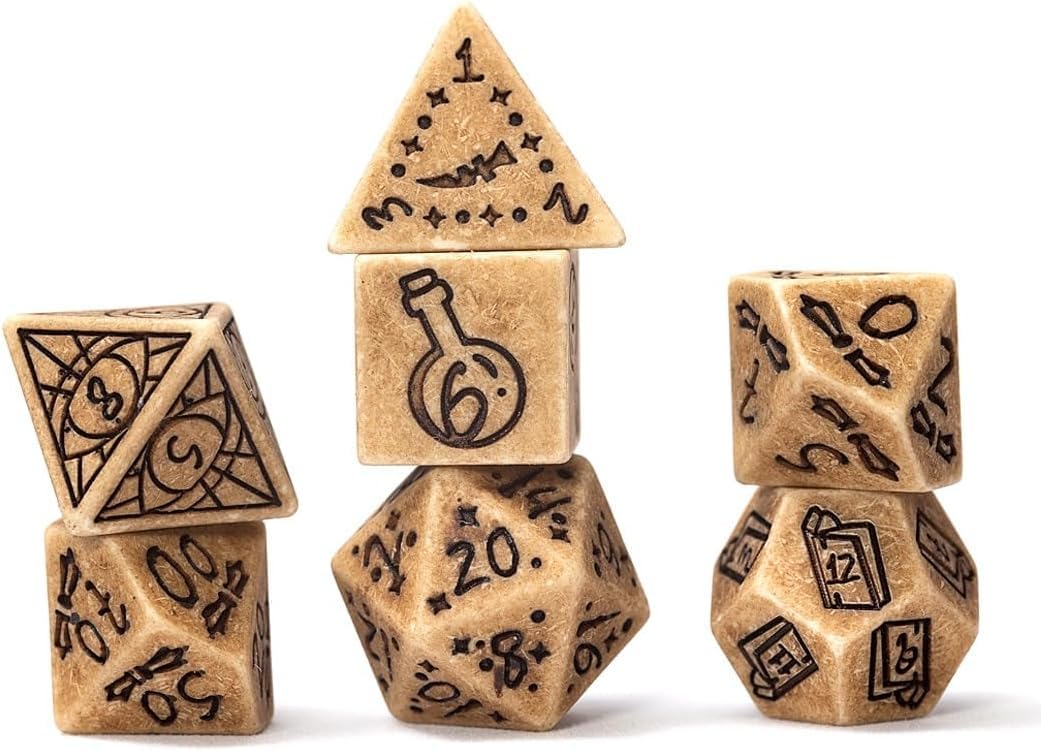 RPG Dice Set (7): Illusory Stone - Sandstone