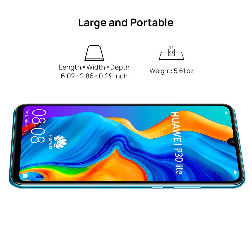HUAWEI P30 Lite 256 GB 6.15 Inch FHD Dewdrop Display Smartphone