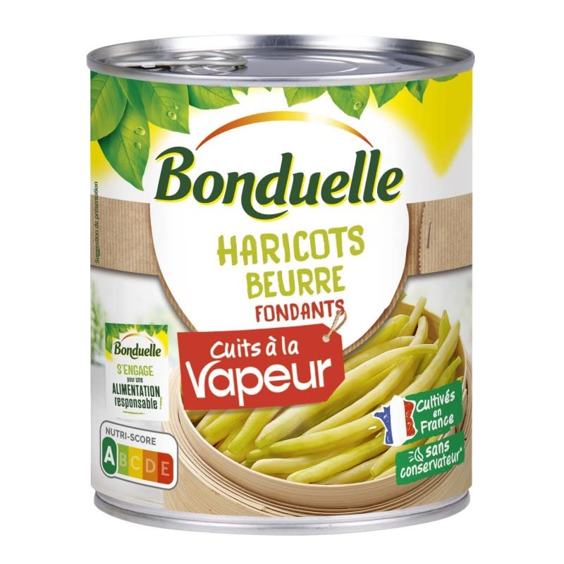 BONDUELLE - Haricots Beurre Cuits A La Vapeur 4/4 - le Lot De 4