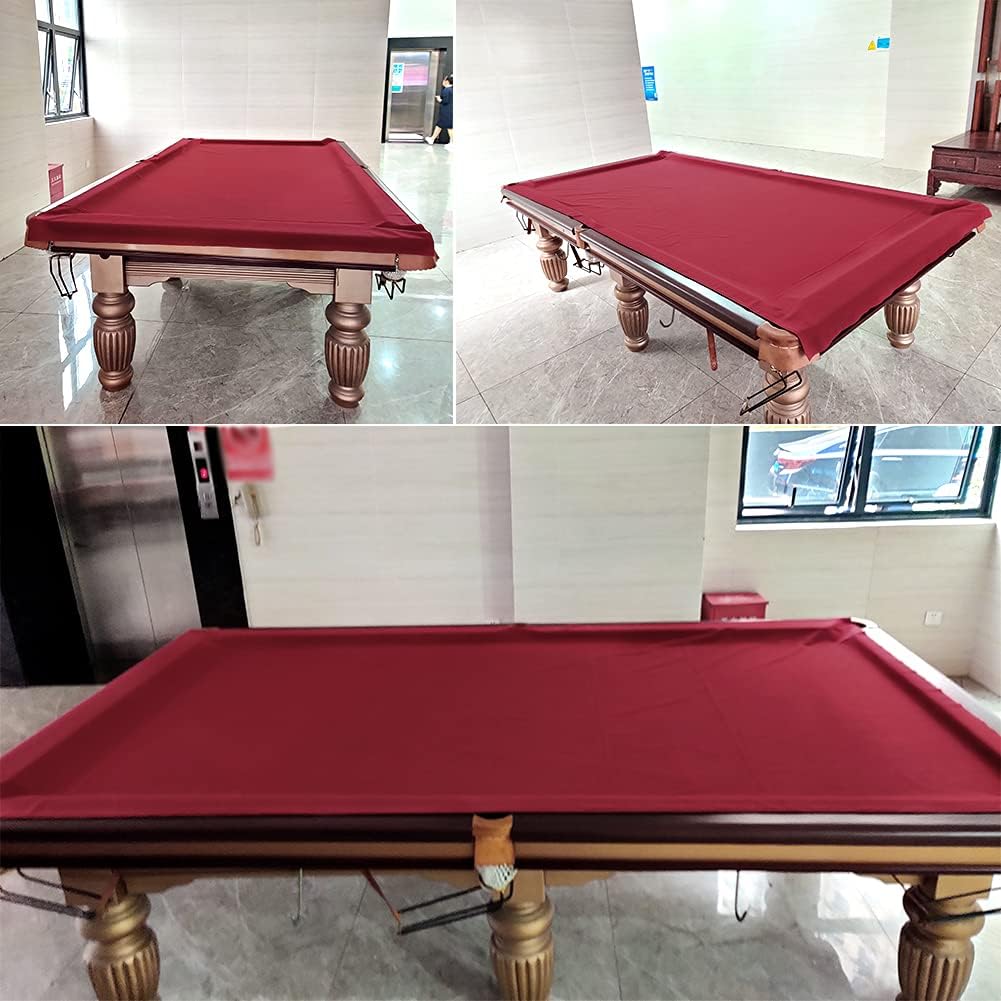 Indoor Pool Table Cloth Set for 7/8/9 ft Billiard Tables, 2.8 Meters Long Professional Pool Table Felt Billiard Cloth with Side Cloth/ Pool Cue Tip Corrector/ Chalk/ Brush/ Towel (Red) : Sports & Outdoors