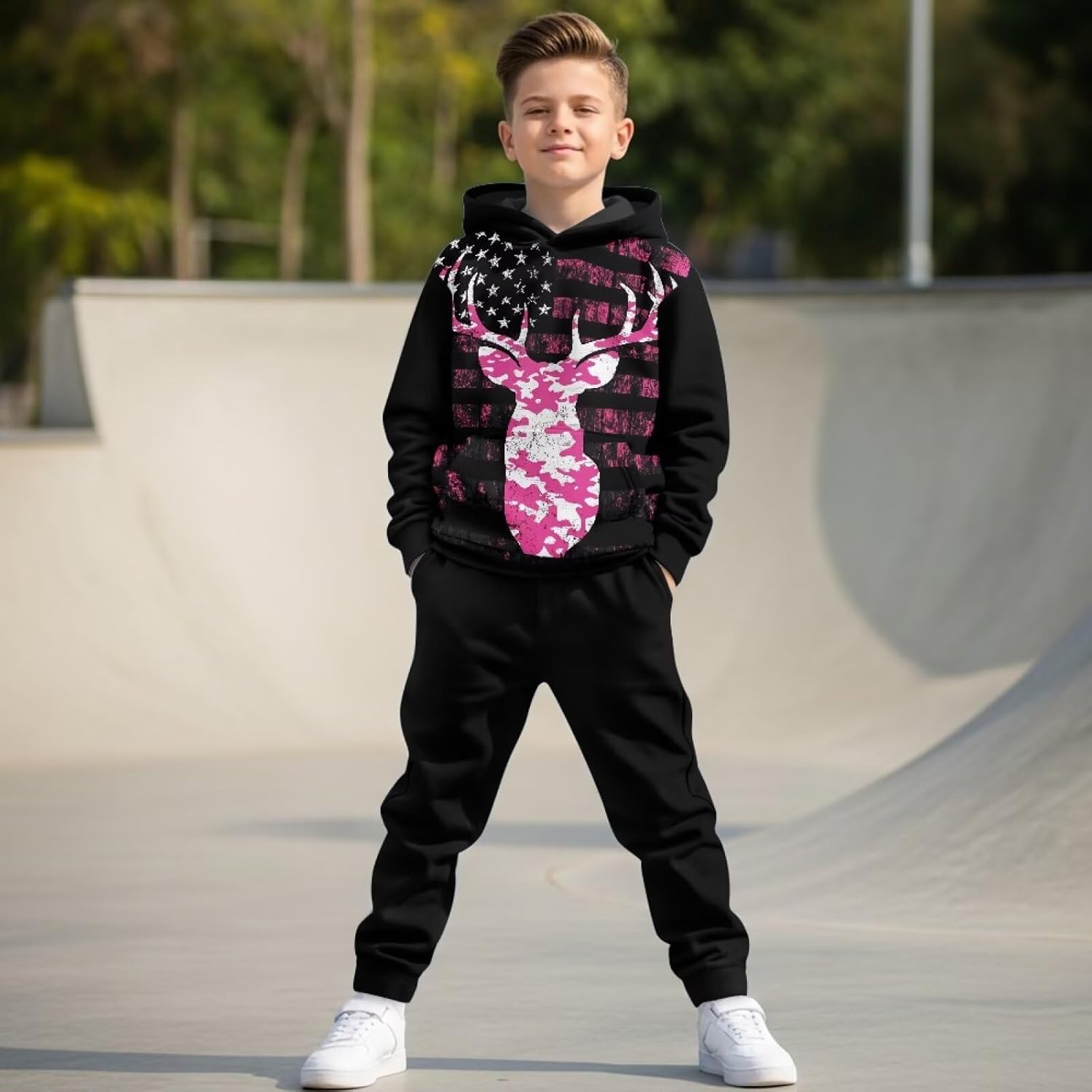 Boys Sweater Sets 5-12 Stylish Long Sleeve Hoodie Sweatsuit Set Warm Hoodie Sweatshirt and Leggings Clothings Sets